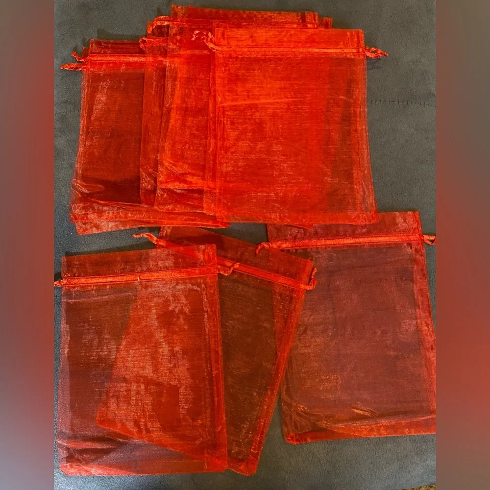 Drawstring Gift Bags Mesh Pouches 5X 7 Inches
